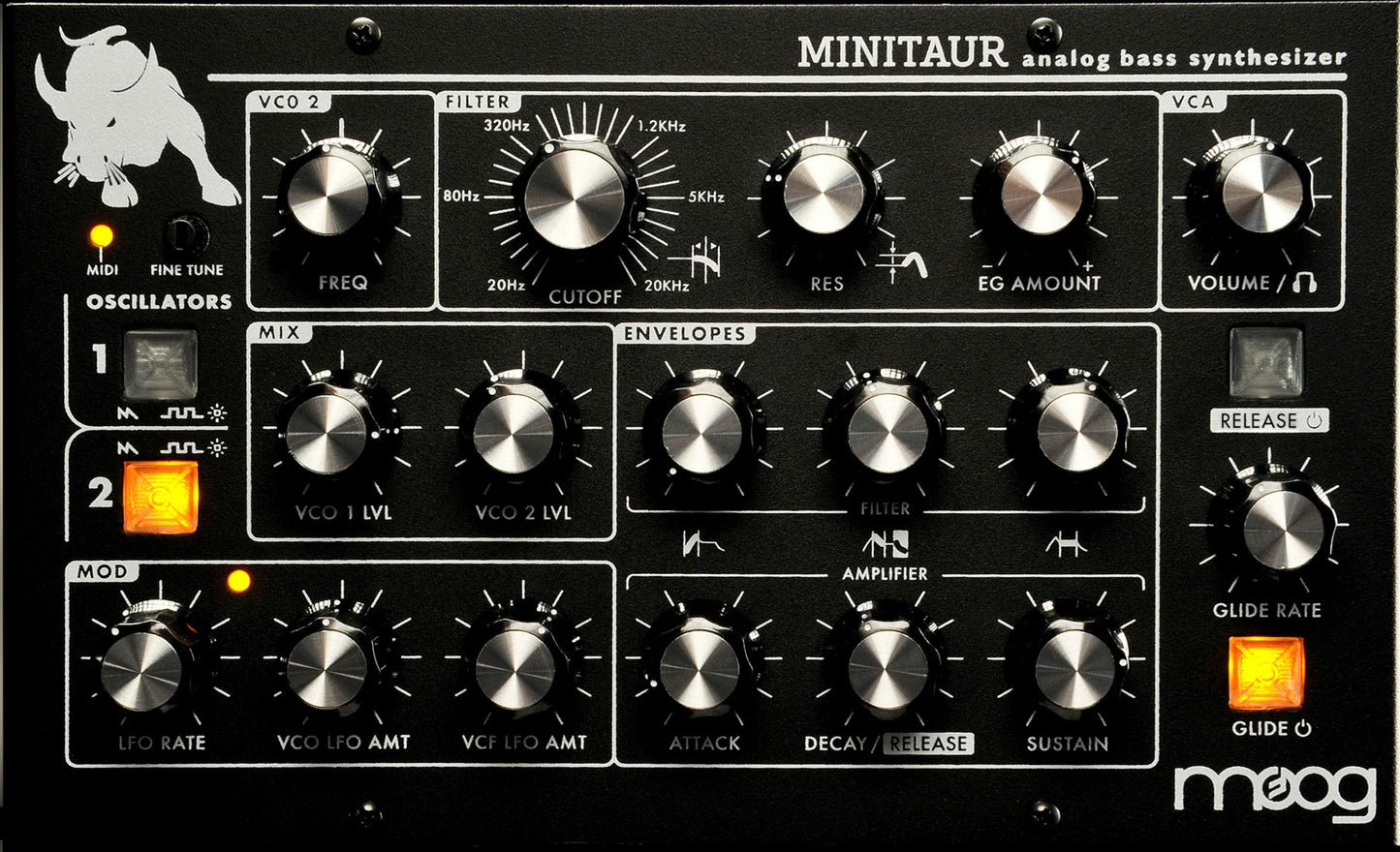Moog Minitaur Analog Bass Monosynth Module Black