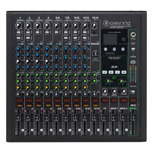 Mackie Onyx12 12-Channel Premium Analog Mixer with Multi-Track USB