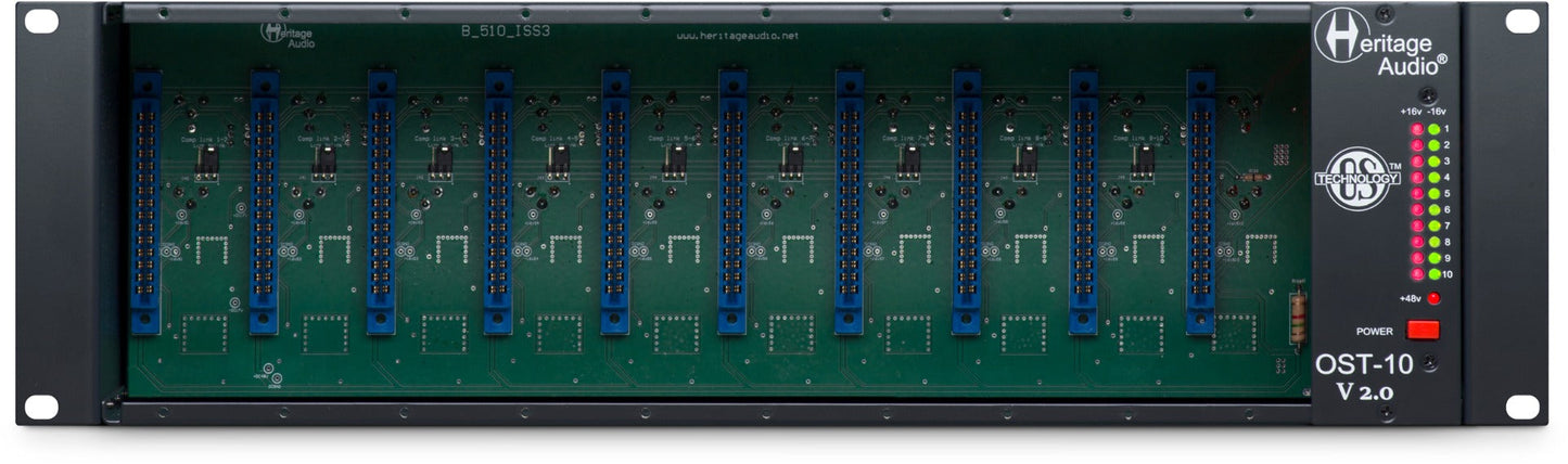Heritage Audio OST-10 V2.0 500 Series - 10 Slot Rack with OS Tech