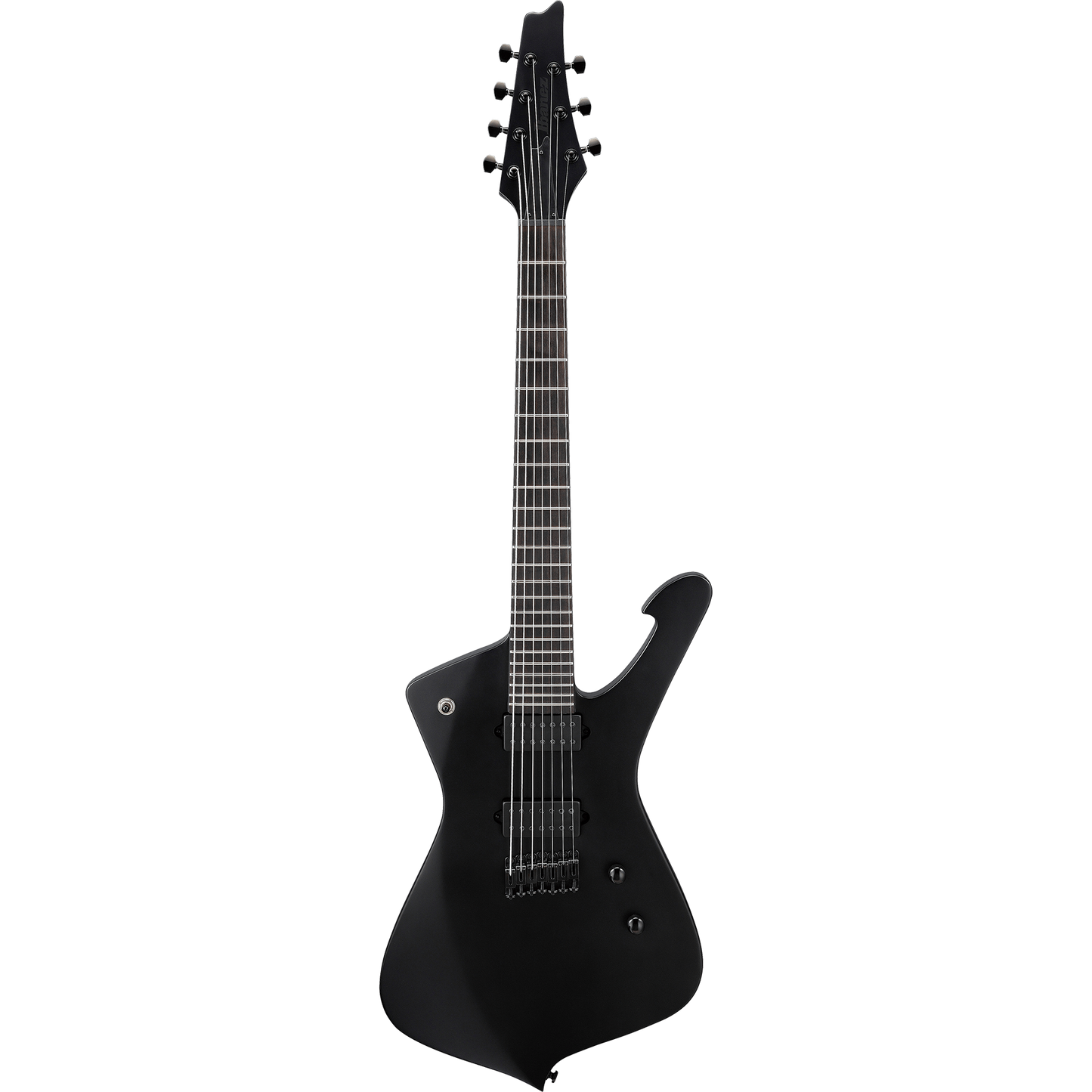 Ibanez ICTB721BFK Iceman Iron Label 7 String Electric Guitar, Black Flat