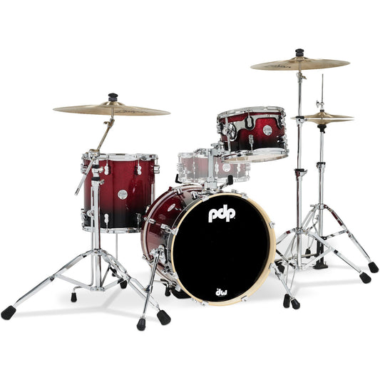 Pacific Drums & Percussion Concept Maple Bop Kit - Red to Satin Black