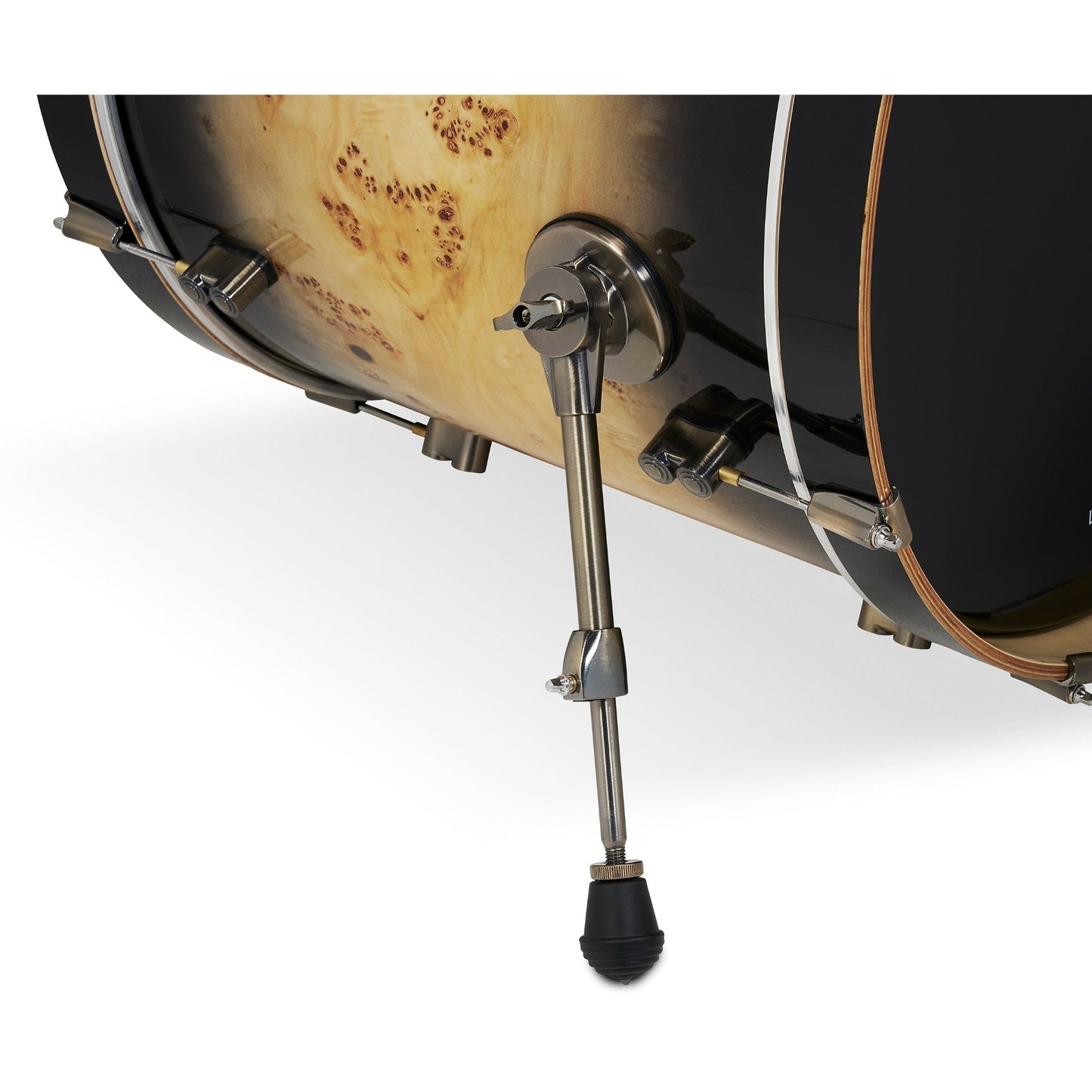 Pacific Drums & Percussion LTD 4-Piece Shell Kit - Mapa Burl-Black Burst Lacquer