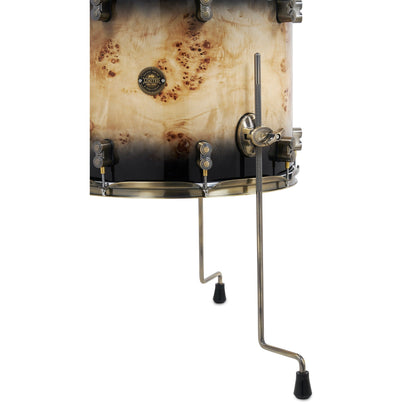 Pacific Drums & Percussion LTD 4-Piece Shell Kit - Mapa Burl-Black Burst Lacquer