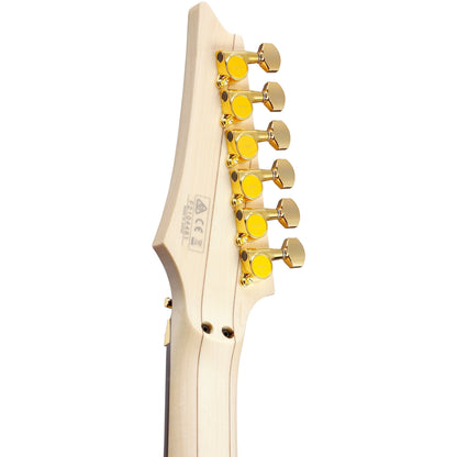 Ibanez PIA3761XB Steve Vai Signature 6 String Electric Guitar in Onyx Black