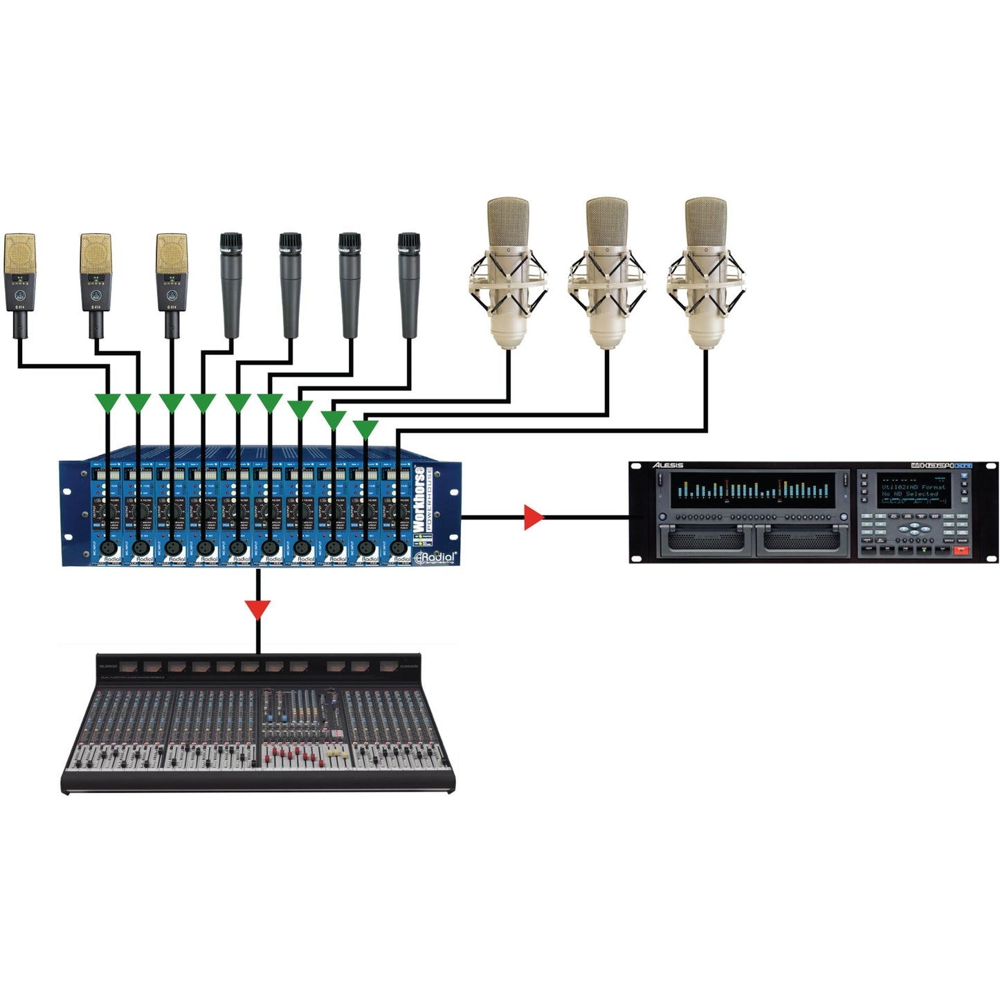 Radial WorkHorse Powerhouse 10 Slot 500-Series Rack