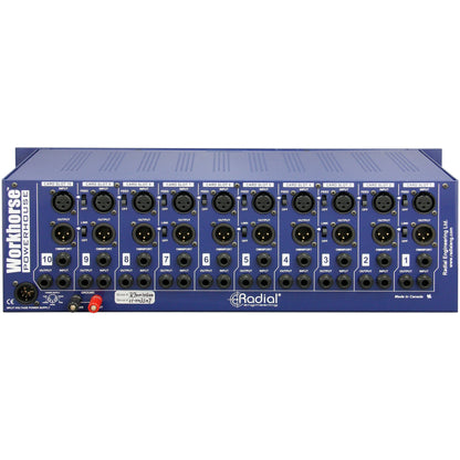 Radial WorkHorse Powerhouse 10 Slot 500-Series Rack