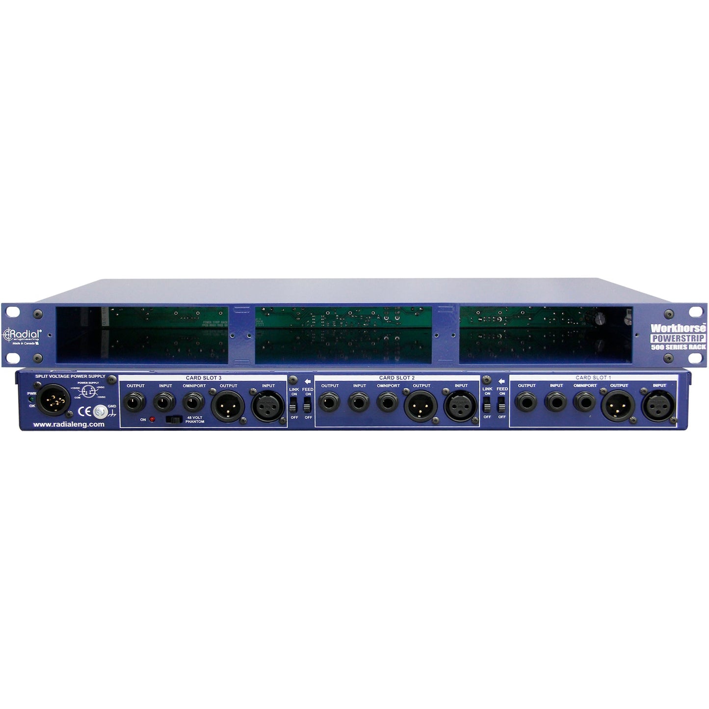 Radial Workhorse PowerStrip 500 Series 3 Slot Power Rack