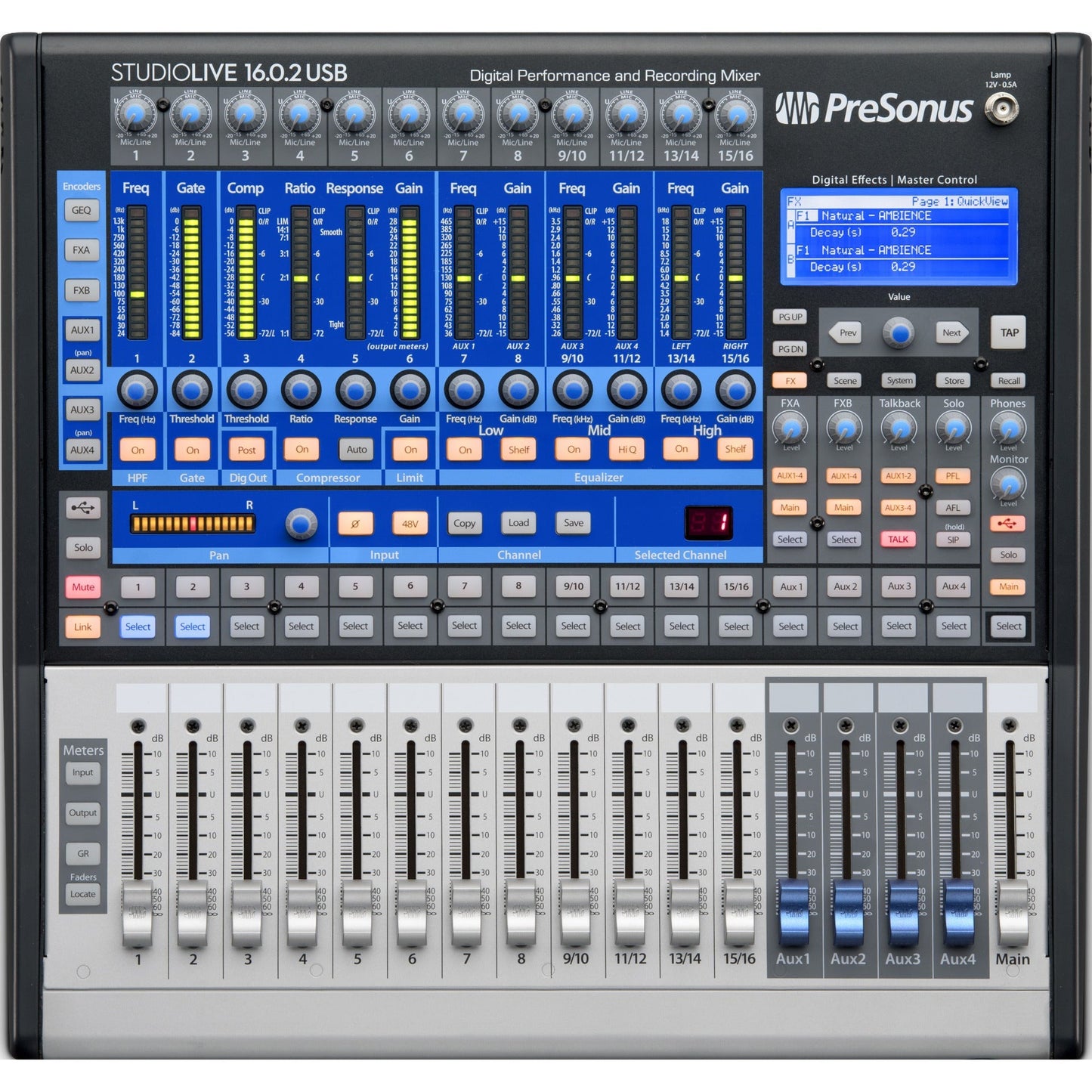 Presonus StudioLive 16.0.2 USB 16x2 Performance and Recording Digital Mixer