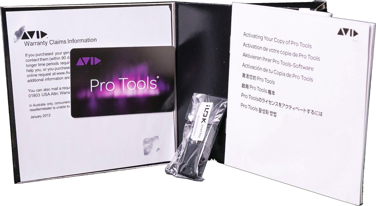 Avid Pro Tools 2020 Activation Card Unregistered Perpetual License With ILOK2