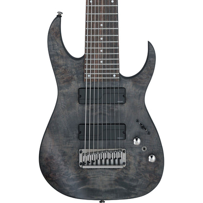 Ibanez RG9PBTGF RG Axe Design Lab 9-String Electric Guitar, Transparent Gray Burst