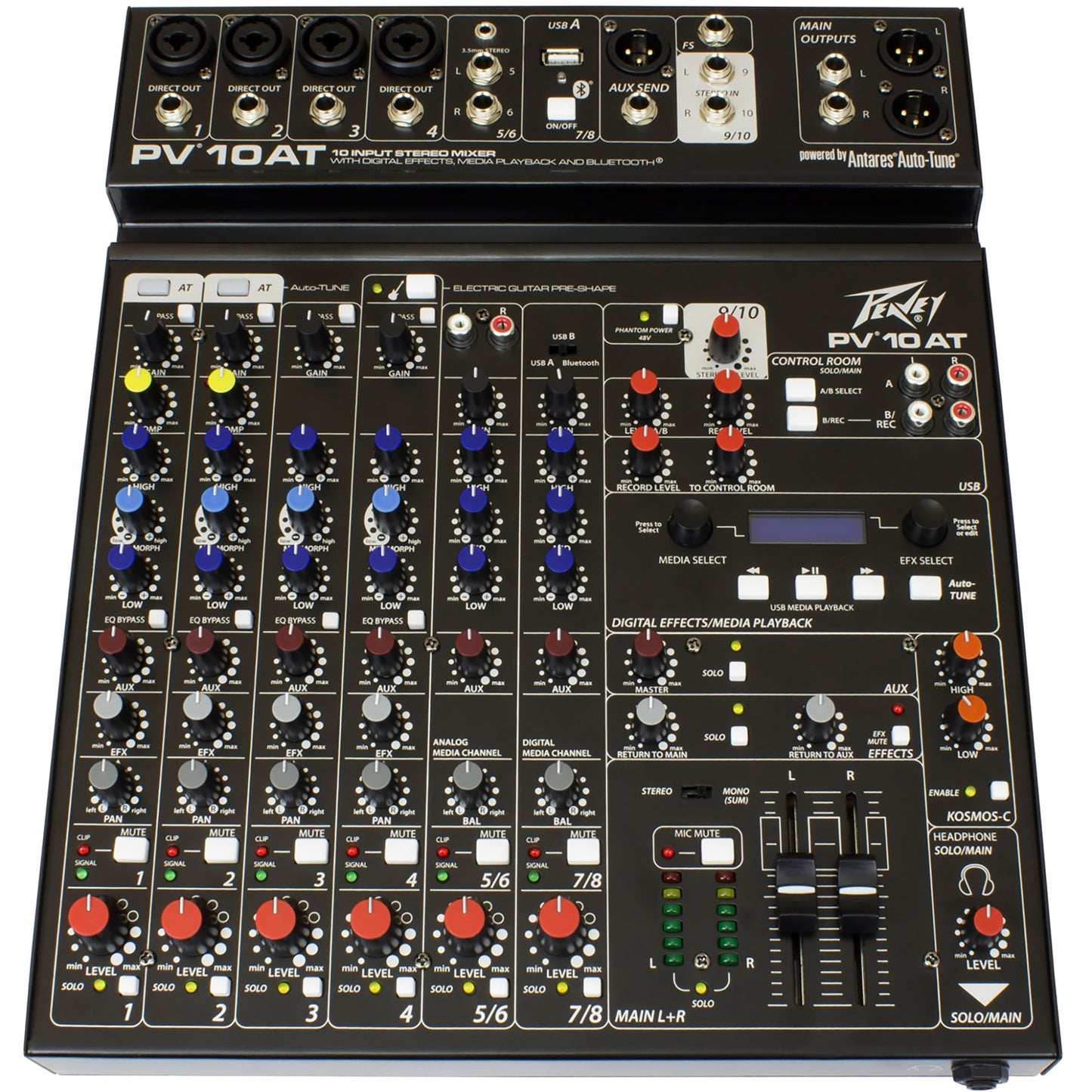 Peavey PV® 10 AT 10-Channel Compact Mixer with Bluetooth and Antares® Auto-Tune