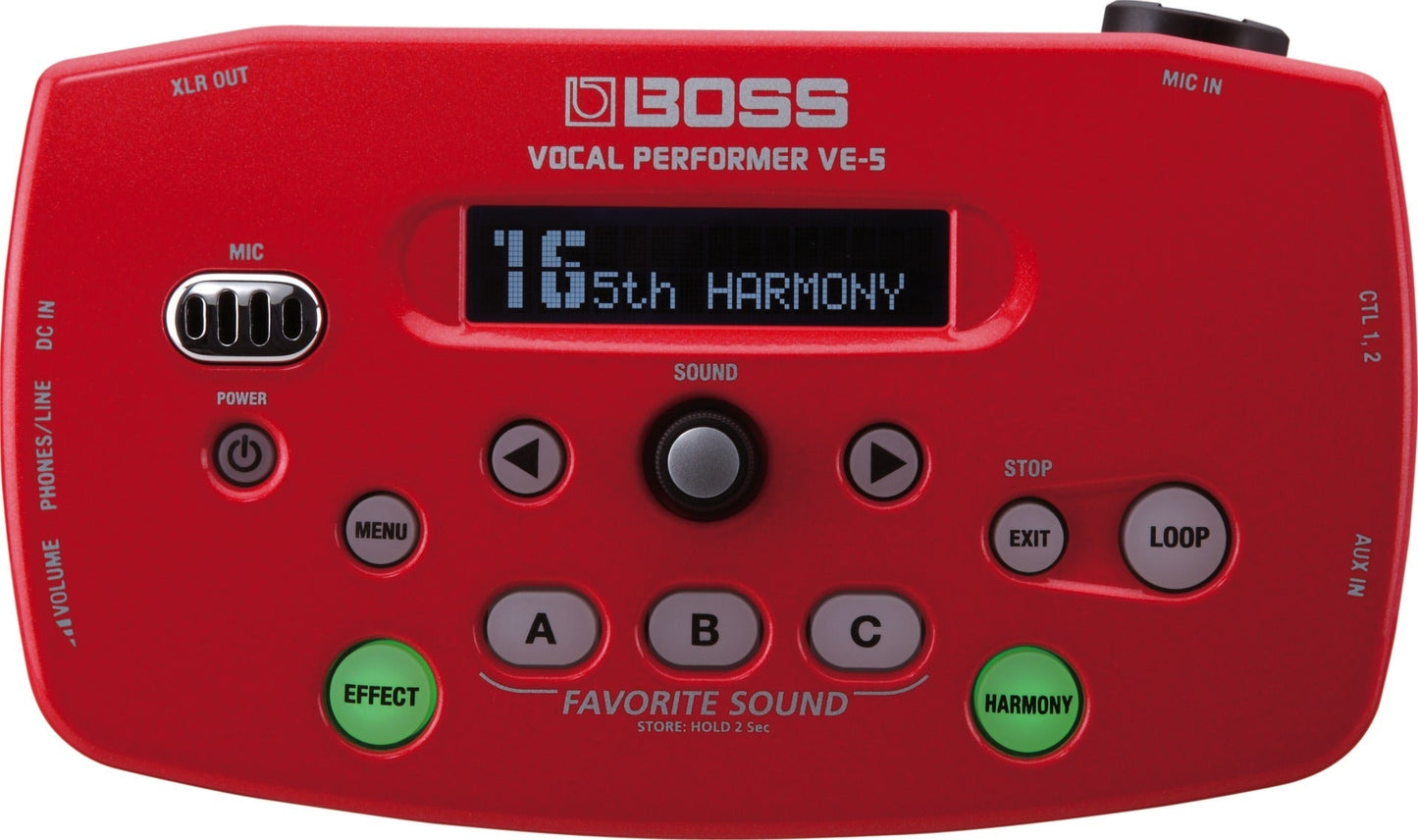 Boss VE-5 Red Vocal Performer Effects Processor