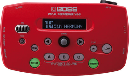 Boss VE-5 Red Vocal Performer Effects Processor