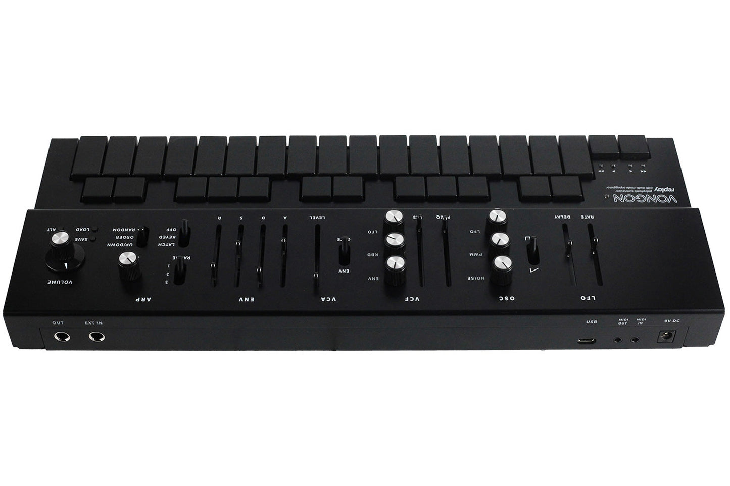 Vongon Replay Polyphonic Synthesizer with Multi-mode Arpeggiator - Black
